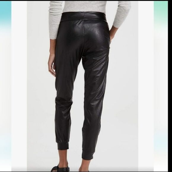 Commando Faux Leather Joggers in Black Size M - Picture 6 of 14